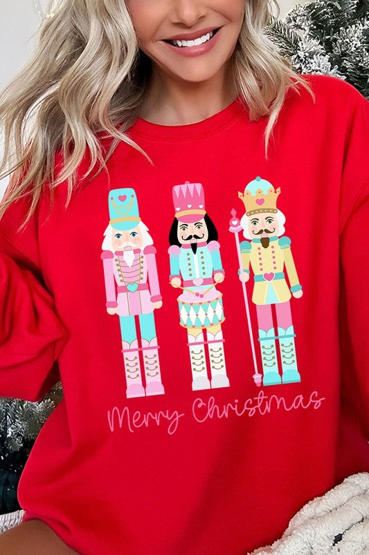 Christmas Nutcracker Graphic Fleece Sweatshirt